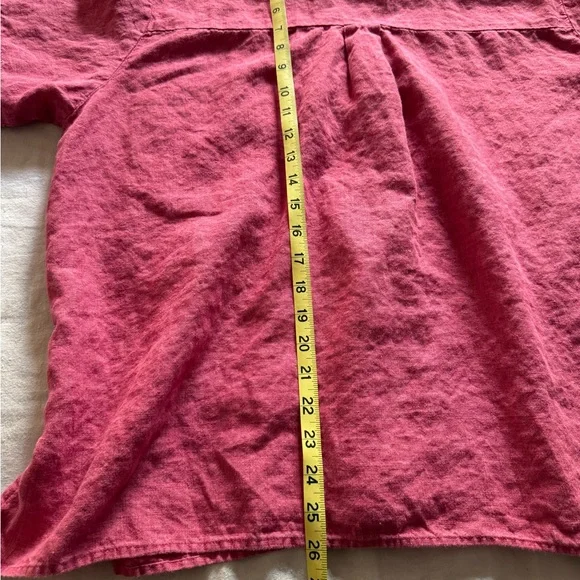 Eileen Fisher beautifully designed and made button-front linen shirt. $145 new. - Picture 7 of 7